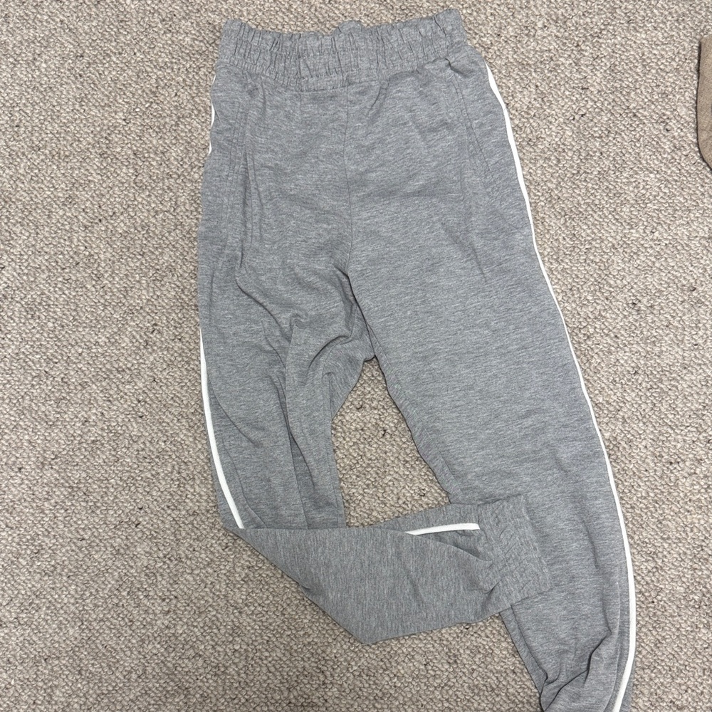 Pull&Bear Gray Joggers with White Stripes